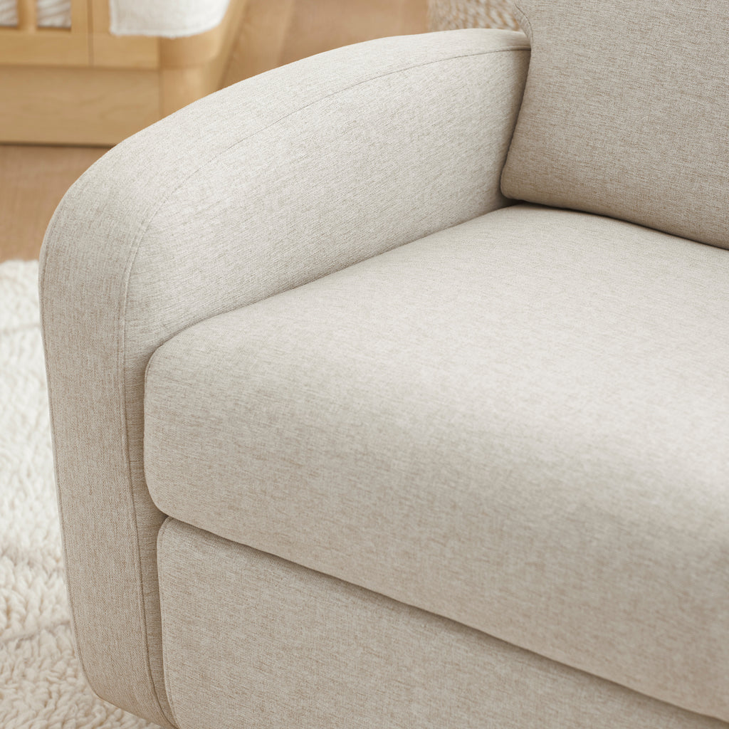 M23187PBEWLB,Nami Recliner and Swivel Glider in Performance Beach Eco-Weave w/ Light Wood Base