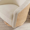 M5887WBCL,Babyletto,Madison Swivel Glider in Ivory Boucle and Cane w/Light Wood Base
