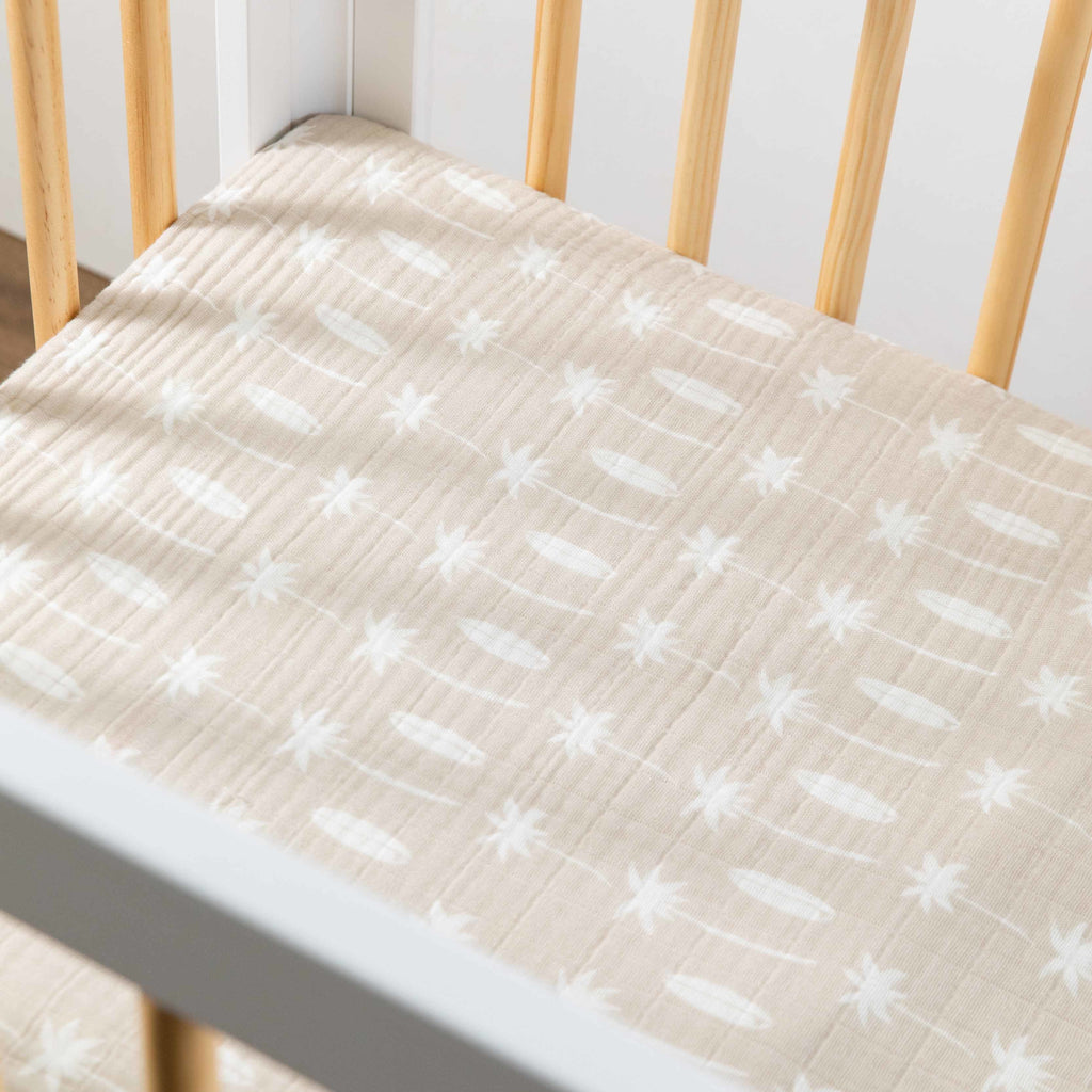 T27036,Babyletto,Beach Bum Muslin Mini Crib Sheet Beach Bum Muslin Mini Crib Sheet