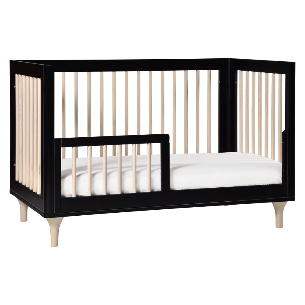 M9001BNX,Babyletto,Lolly 3-in-1 Convertible Crib w/Toddler Bed Conversion in Black/WashedNatural