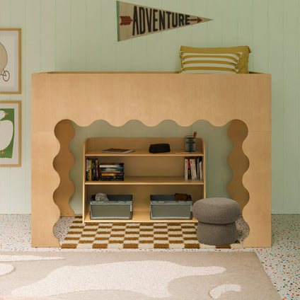 Lido Wave Convertible Low Loft Twin Bed