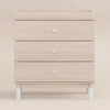 M12923NXW,Babyletto,Gelato 3-Drawer Changer Dresser  White Feet w/Removable Changing Tray in Washed Natural