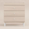 M12923NXW,Babyletto,Gelato 3-Drawer Changer Dresser  White Feet w/Removable Changing Tray in Washed Natural