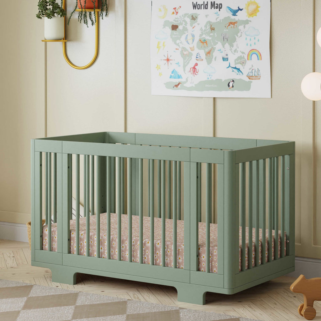 M23401LS,Babyletto,Yuzu 8-in-1 Convertible Crib w/All-Stages Conversion Kits in Light Sage