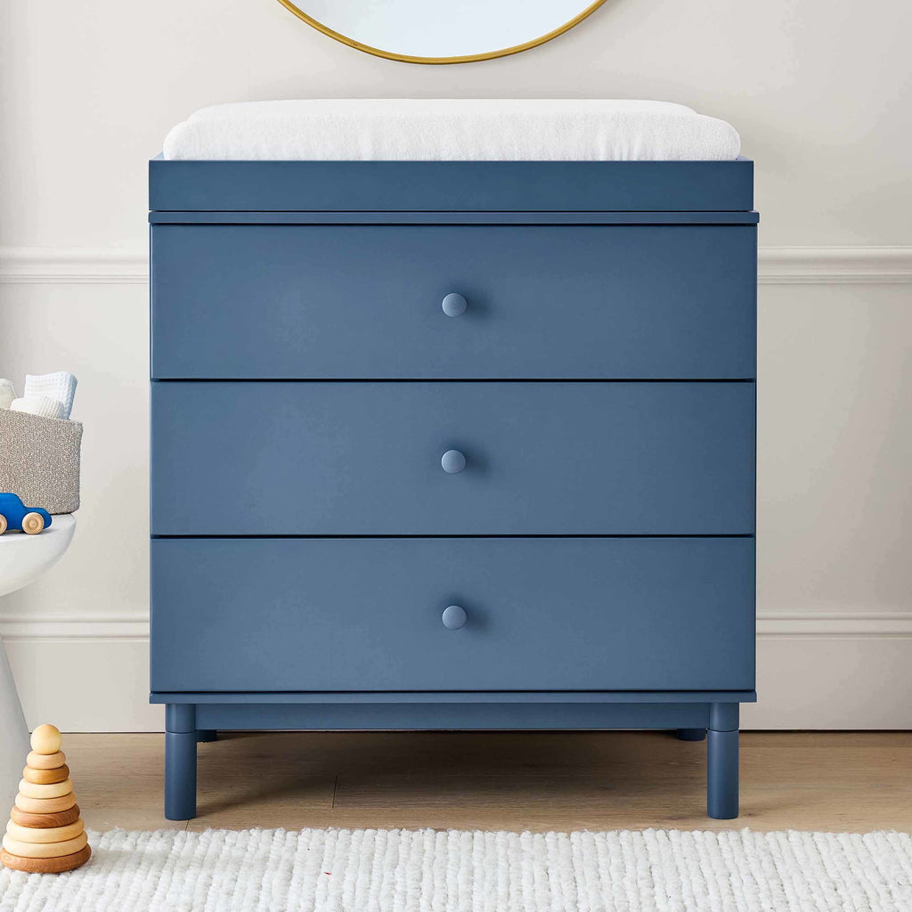 M12923CVB,Babyletto,Gelato 3-Drawer Changer Dresser w/Removable Changing Tray in Cove Blue