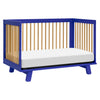 M4201CBTHY,Babyletto,Hudson 3-in-1 Convertible Crib w/Toddler Bed Conversion Kit in Cobalt/Honey