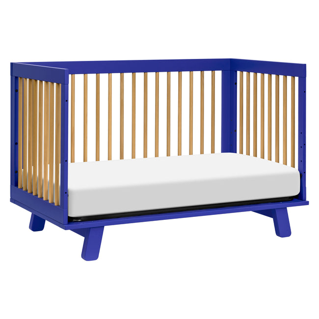 M4201CBTHY,Babyletto,Hudson 3-in-1 Convertible Crib w/Toddler Bed Conversion Kit in Cobalt/Honey