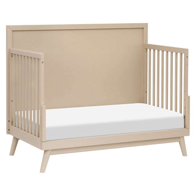 M15901TPE,Babyletto,Palma Mid-Century 4-in-1 Convertible Crib w/Toddler Bed Conversion in Taupe