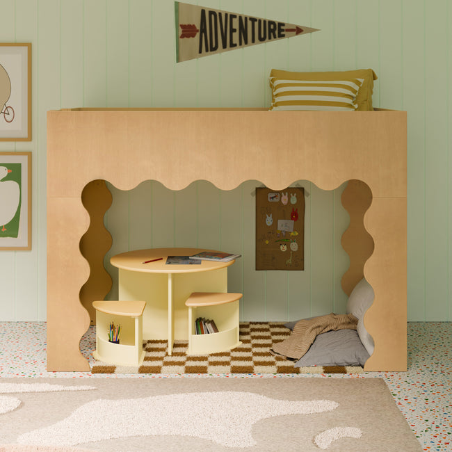 M31720PYHY,Babyletto Kids,Nessa Nesting Play Table in Pale Yellow and Honey
