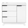 M4223W,Babyletto,Hudson 3-Drawer Changer Dresser w/Removable Changing Tray in White