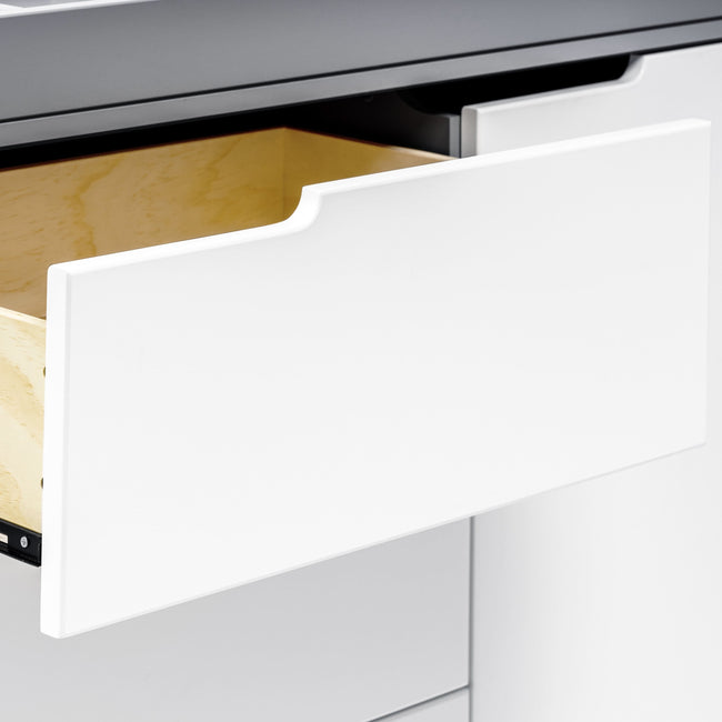 M4223GW,Babyletto,Hudson 3-Drawer Changer Dresser w/Removable Changing Tray in Grey/White