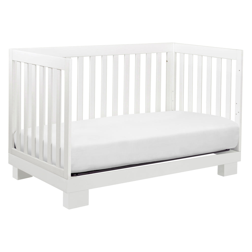 M6701W,Babyletto,Modo 3-in-1 Convertible Crib w/Toddler Bed Conversion Kit in White Finish