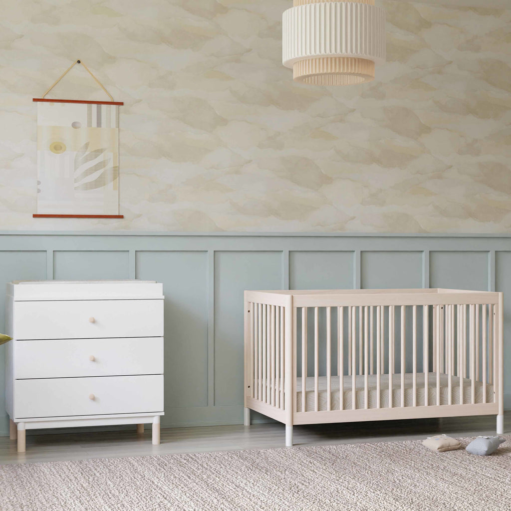 M12901NXW,Babyletto,Gelato 4-in-1 Convertible Crib w/Toddler Conversion Kit in Washed Natural  W Feet