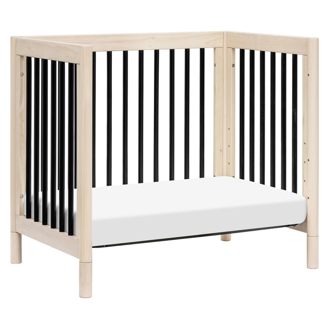 M12998NXB,Babyletto,Gelato 4-in-1 Convertible Mini Crib and Twin bed in Washed Natural/Black