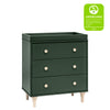 M9023FRGRNX,Babyletto,Lolly 3-Drawer Changer Dresser w/Removable Tray  Forest Green/Washed Natural