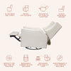 M11288PCMEW,Babyletto,Kiwi Glider Recliner w/ Electronic Control and USB in Performance Cream Eco-Weave