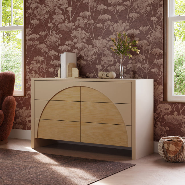 M30216TPESH,Babyletto,Moab 6-Drawer Assembled Dresser in Taupe/Ash