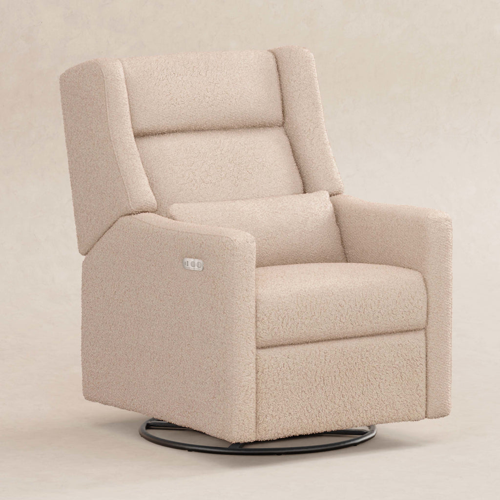 M11286CSG,Babyletto,Kiwi Plus Power Glider Recliner w/ Power Headrest in Chai Shearling