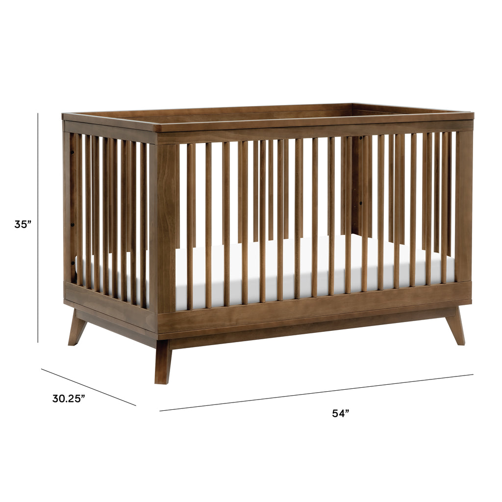 M5801NL,Babyletto,Scoot 3-in-1 Convertible Crib w/Toddler Bed Conversion Kit in Natural Walnut