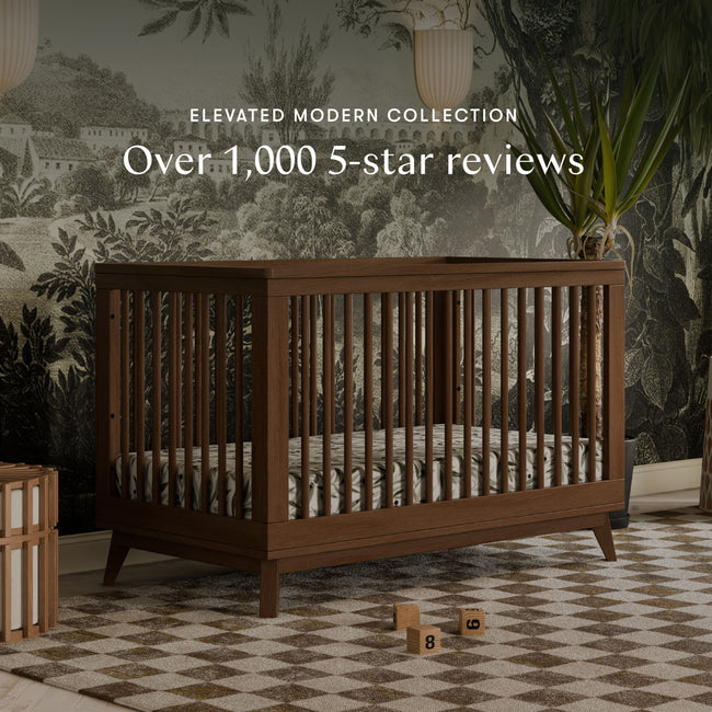 M5801NL,Babyletto,Scoot 3-in-1 Convertible Crib w/Toddler Bed Conversion Kit in Natural Walnut