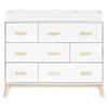 M5826WNX,Babyletto,Scoot 6-Drawer Dresser in White/Washed Natural