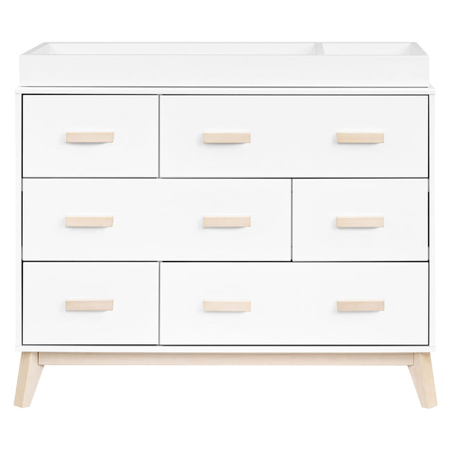 M5826WNX,Babyletto,Scoot 6-Drawer Dresser in White/Washed Natural