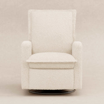 M20977AT,Babyletto,Cali Flange Gliding Swivel Recliner in Almond Teddy Loop