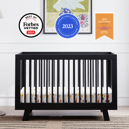 M4201B,Babyletto,Hudson 3-in-1 Convertible Crib w/Toddler Bed Conversion Kit in Black