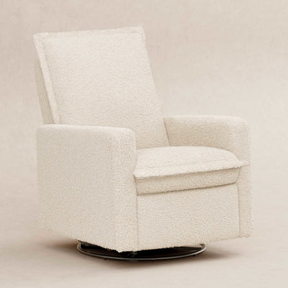 M20977AT,Babyletto,Cali Flange Gliding Swivel Recliner in Almond Teddy Loop