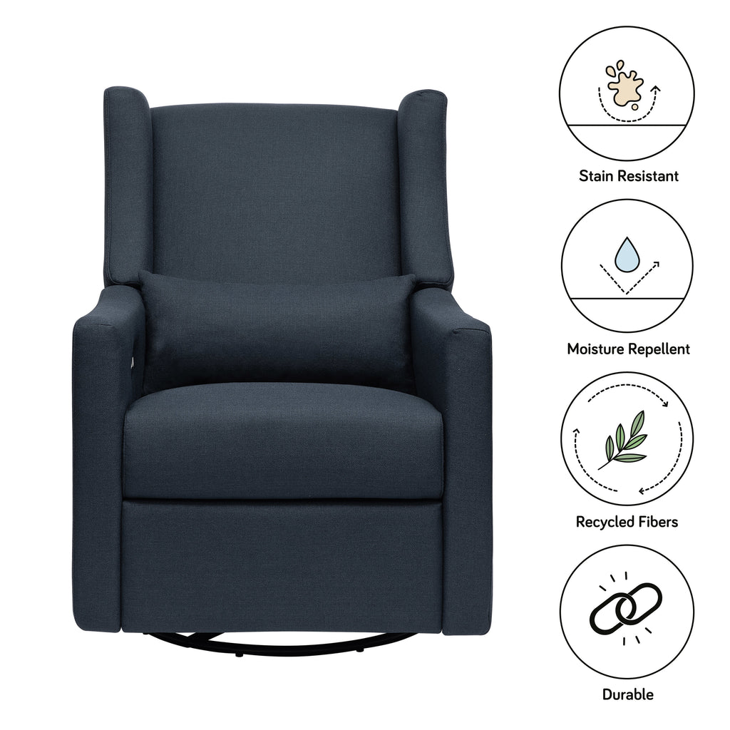 M11288PVET,Kiwi Glider Recliner w/ Electronic Control and USB in Performance Navy Eco-Twill