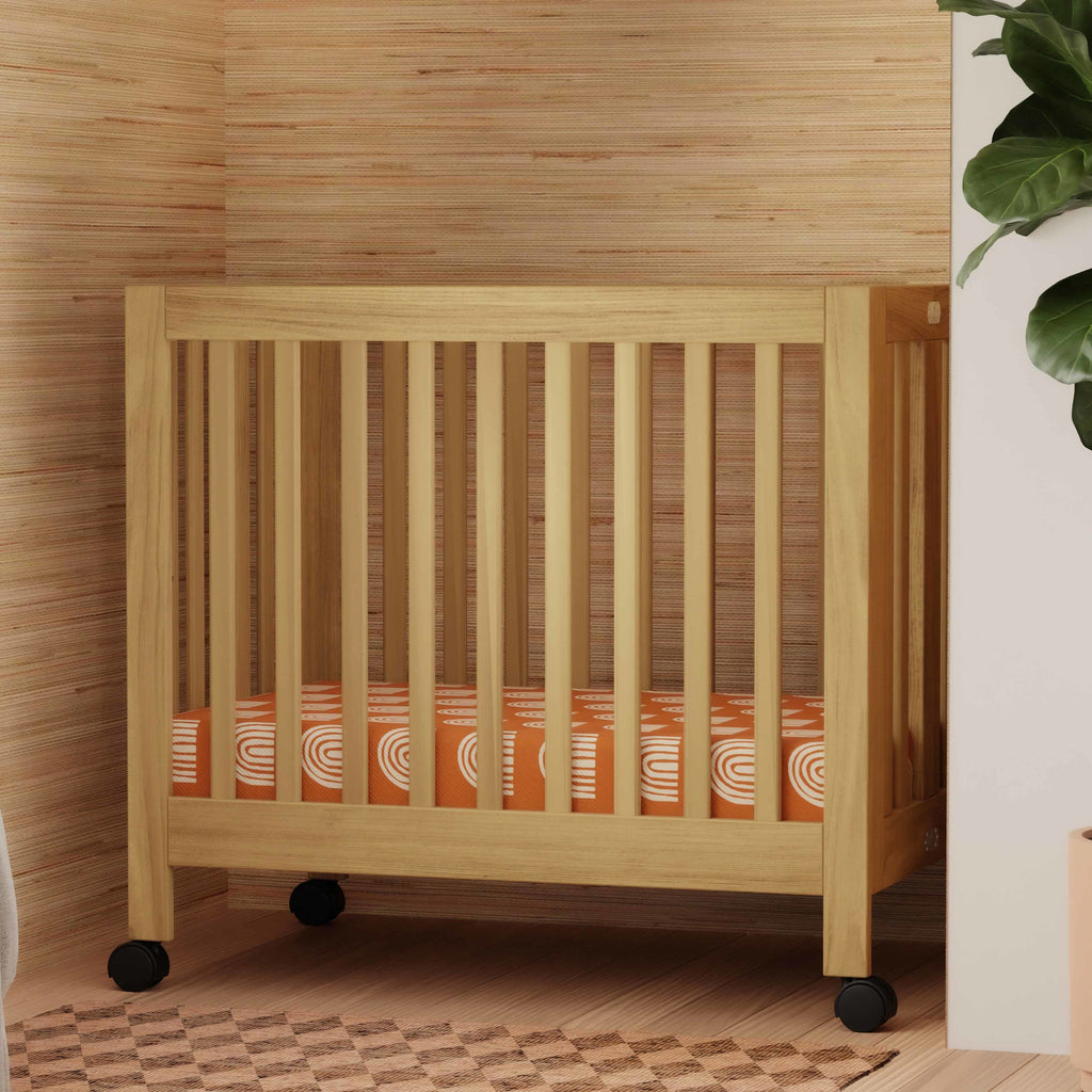 M6698HY,Babyletto,Origami Mini Crib in Honey