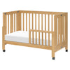 M6601HY,Babyletto,Maki Full-Size Folding Crib w/ Toddler Bed Conversion Kit in Honey