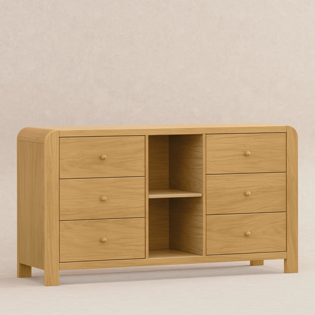 M18416HY,Babyletto Kids,TipToe 6-Drawer Assembled Dresser with Cubbies in Honey