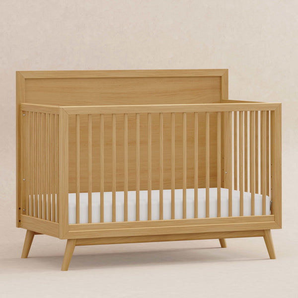M15901HY,Babyletto,Palma Mid-Century 4-in-1 Convertible Crib w/ Toddler Bed Conversion in Honey