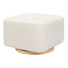 M26385PCMEWLB,Babyletto,Kiwi Gliding Ottoman in Performance Cream Eco-Weave w/ Light Wood Base