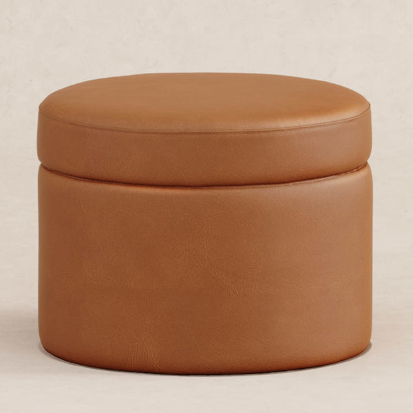 M22185TANB,Babyletto,Wally Storage Ottoman in Tan Vegan Leather