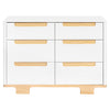 M23426WN,Babyletto,Yuzu 6-Drawer Dresser in White/Natural