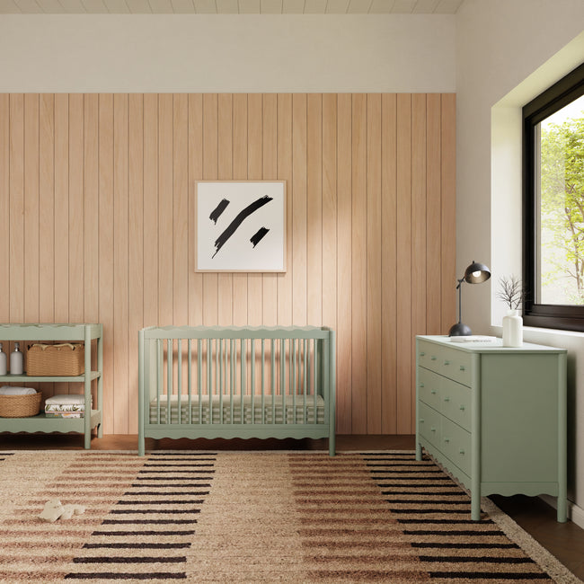 M27916LS,Babyletto,Swell 6-Drawer Assembled Dresser in Light Sage