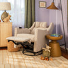 M11283PBEW,Babyletto,Kiwi Deluxe Power Glider Recliner w/Heat&Massage in Performance Beach Eco-Weave