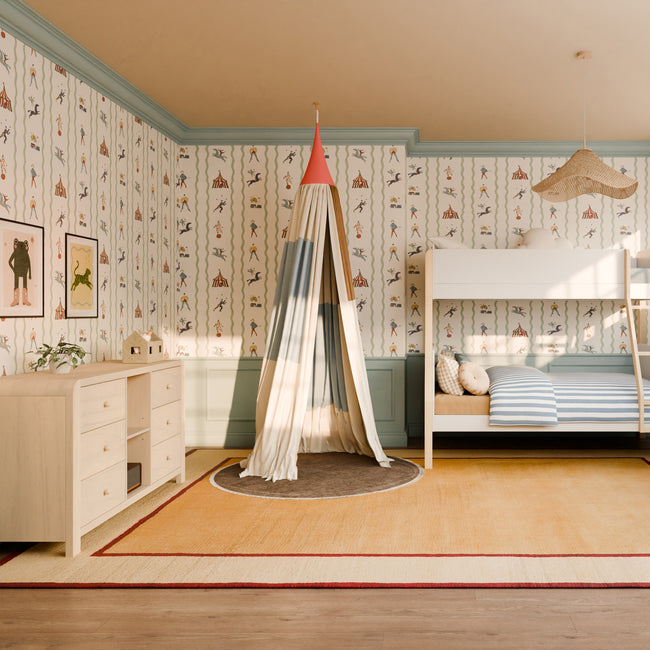 M18416NX,Babyletto Kids,TipToe 6-Drawer Assembled Dresser with Cubbies in Washed Natural