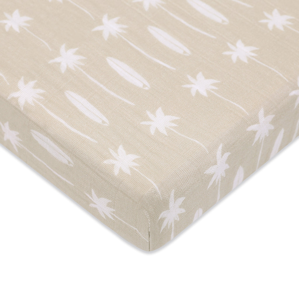 T27036,Babyletto,Beach Bum Muslin Mini Crib Sheet Beach Bum Muslin Mini Crib Sheet