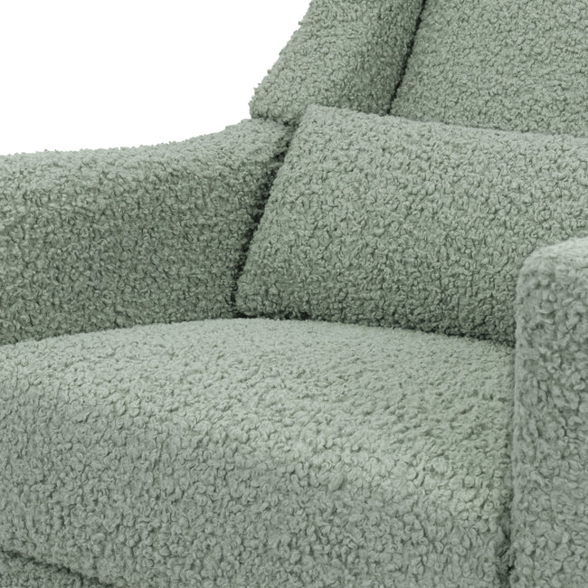 M11288STLB,Babyletto,Kiwi Glider Recliner w/ Electronic Control and USB in Sage Teddy Loop w/ Light Wood Base
