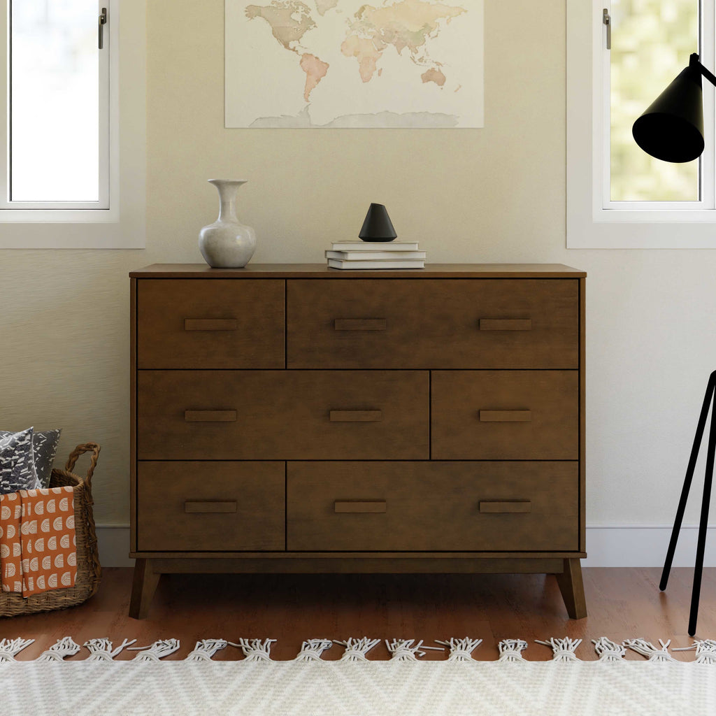 M5826NL,Babyletto,Scoot 6-Drawer Dresser in Natural Walnut