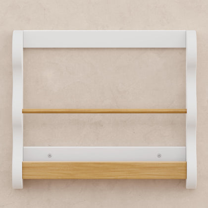 M31130WHY,Babyletto Kids,Lido Wave Book Rack in White and Honey