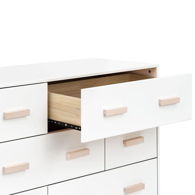 M5826WNX,Babyletto,Scoot 6-Drawer Dresser in White/Washed Natural