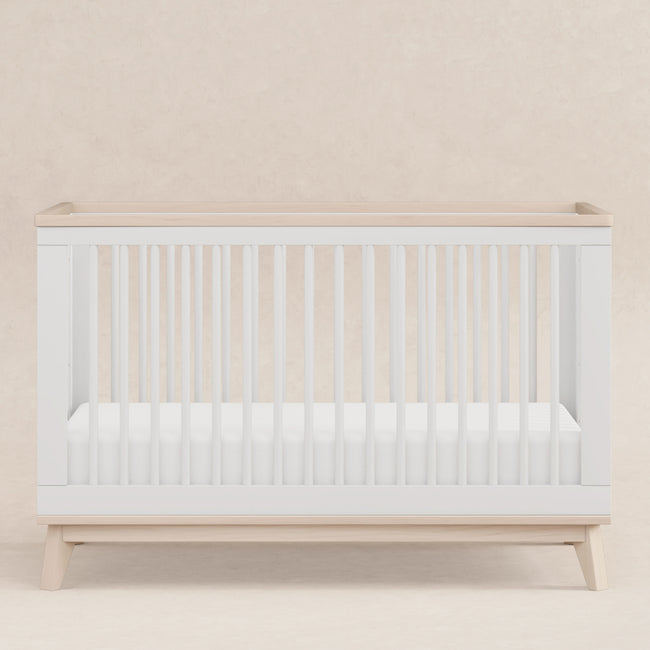 M5801WNX,Babyletto,Scoot 3-in-1 Convertible Crib w/ToddlerBedConversion Kit in White/WashedNatural