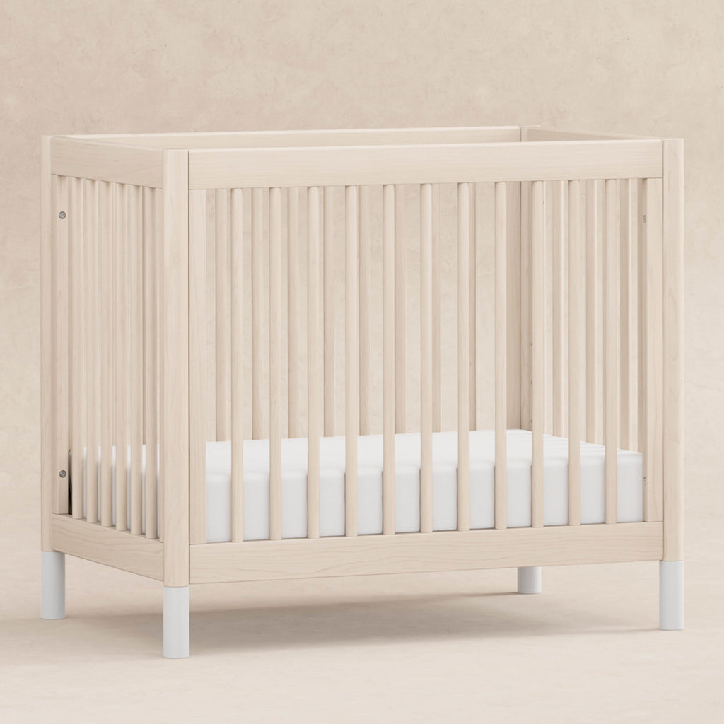 M12998NXW,Babyletto,Gelato 4-in-1 Convertible Mini Crib and Twin bed in Washed Natural Finish w/White Feet