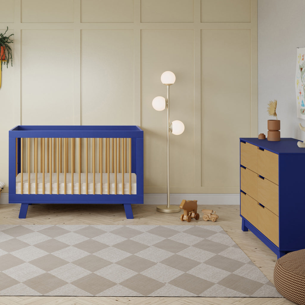 M4216CBTHY,Babyletto,Hudson 6-Drawer Double Dresser  Assembled in Cobalt and Honey