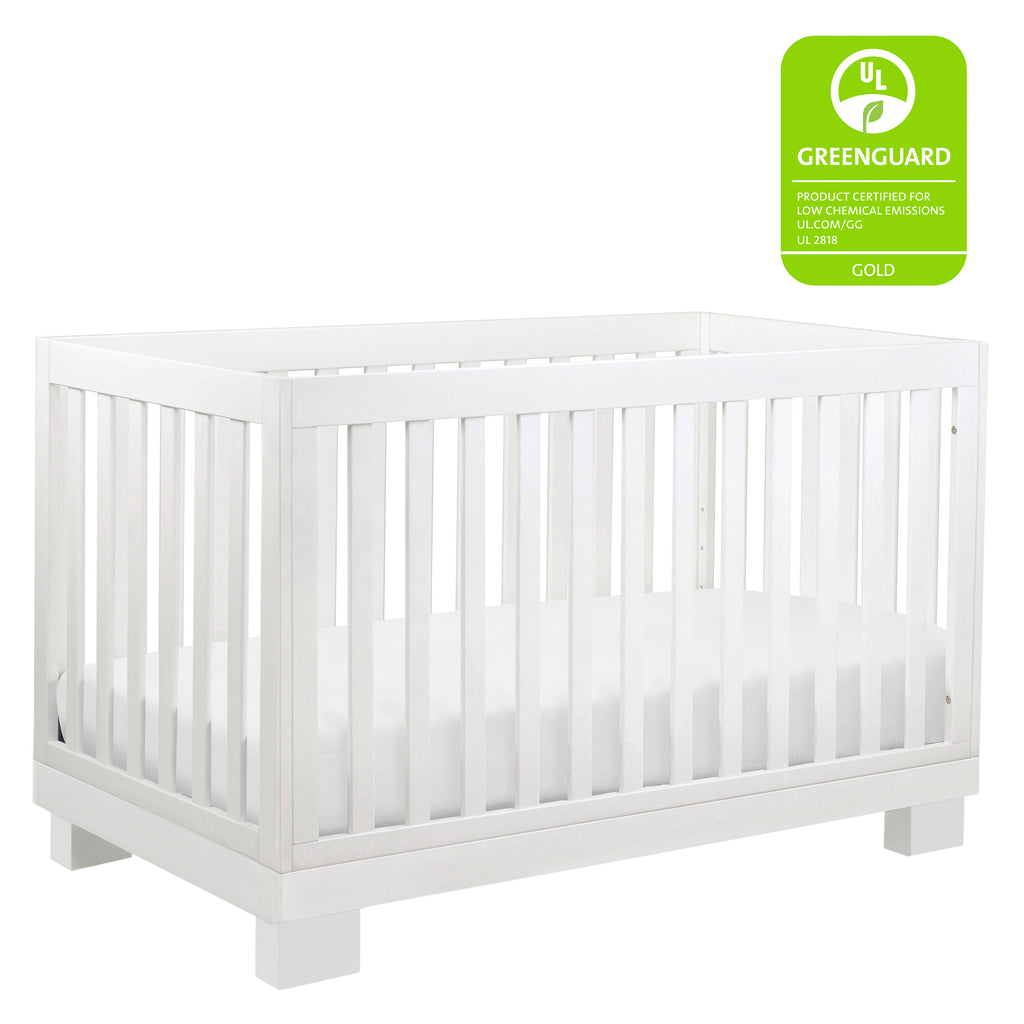 M6701W,Babyletto,Modo 3-in-1 Convertible Crib w/Toddler Bed Conversion Kit in White Finish