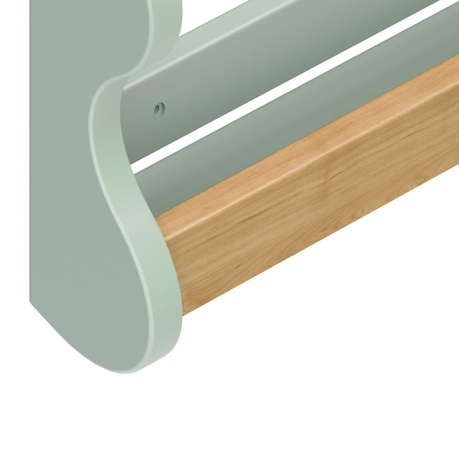 M31130LSHY,Babyletto Kids,Lido Wave Book Rack in Light Sage and Honey